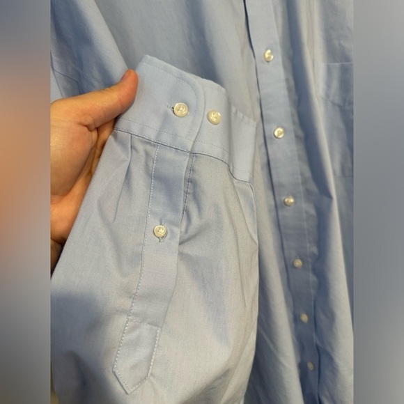 Stafford Big and Tall Light Blue Button Down Size 22 38-39 - Picture 12 of 14
